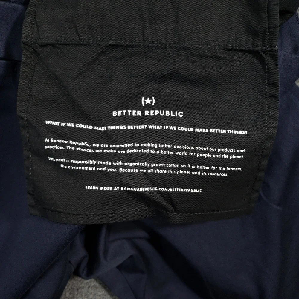 Banana Republic Traveler Chino Pant Men 31X30 Navy Blue Slim Stretch Flex Travel